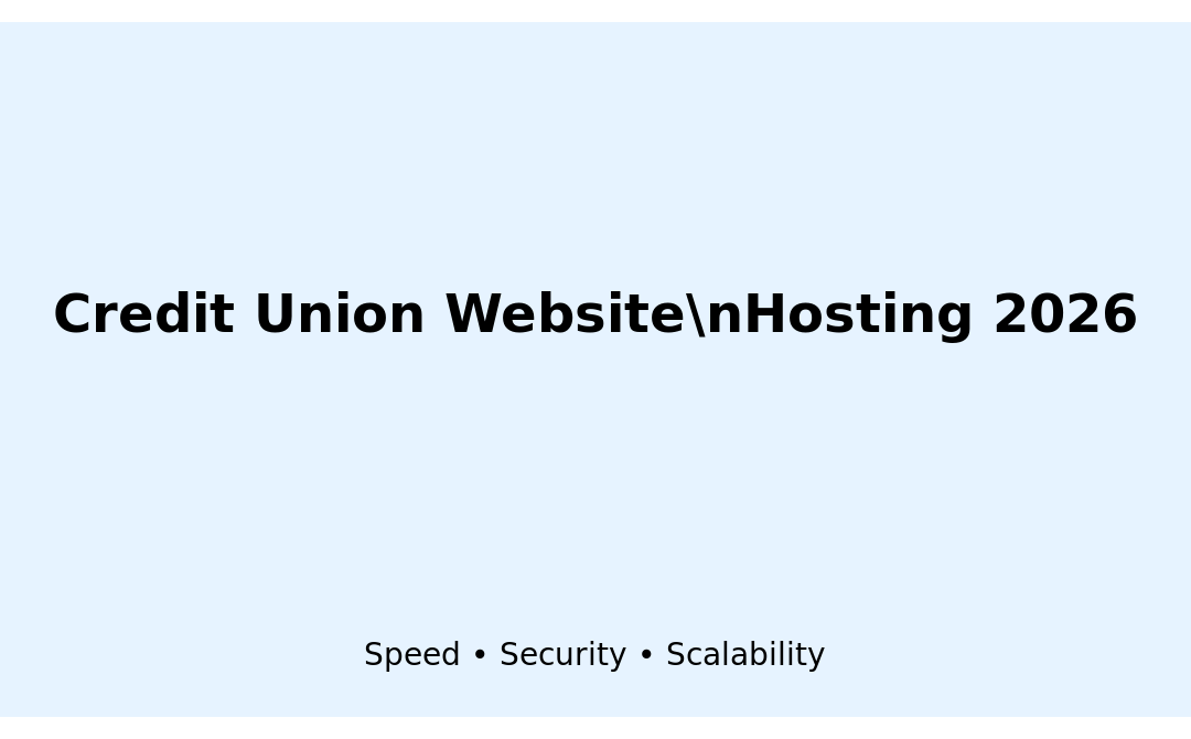 Credit Union Website Hosting in 2026: Speed, Security, and Scalable Growth Strategies