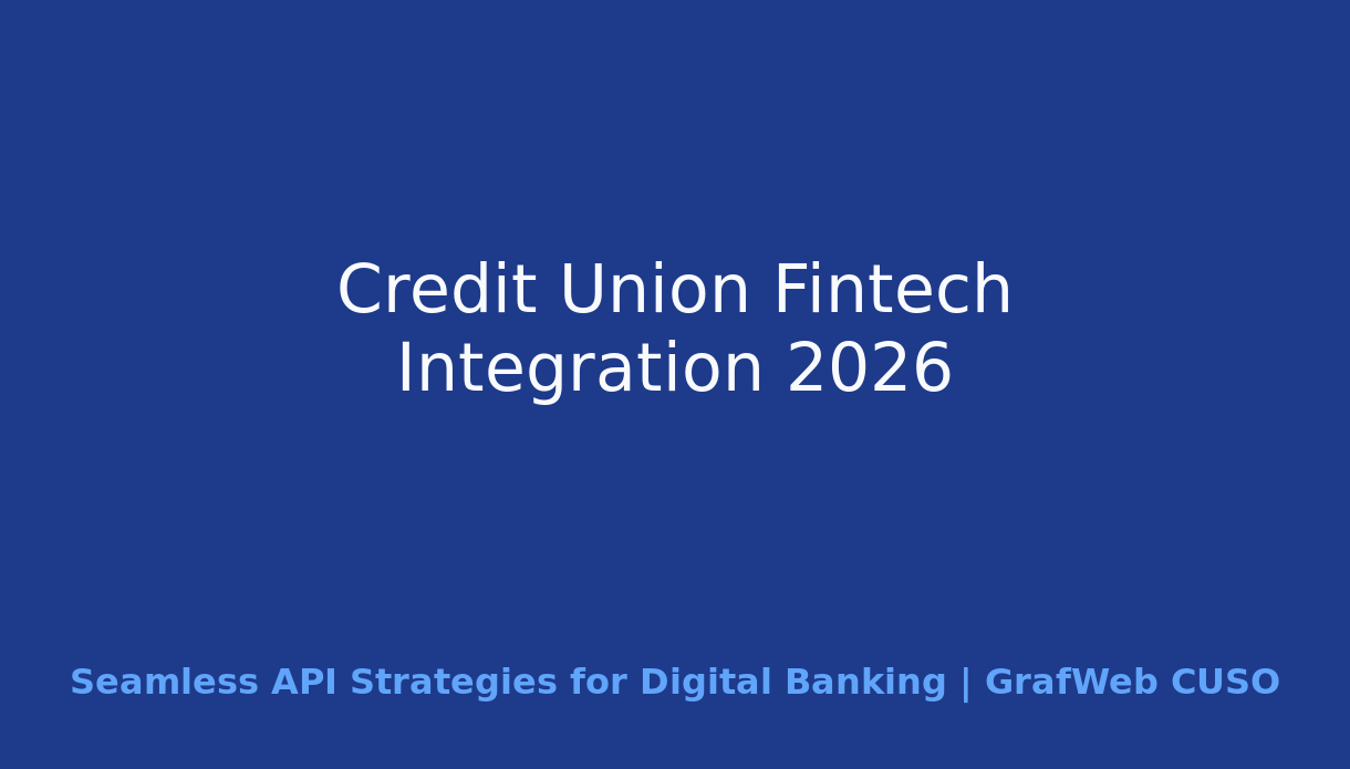 Credit Union Fintech Integration 2026: Seamless API