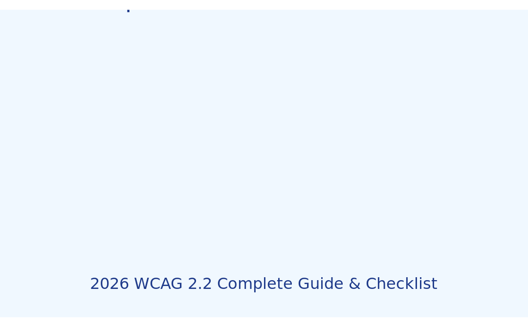 ADA Compliance for Credit Union Websites 2026: Complete WCAG 2.2 Guide & Checklist
