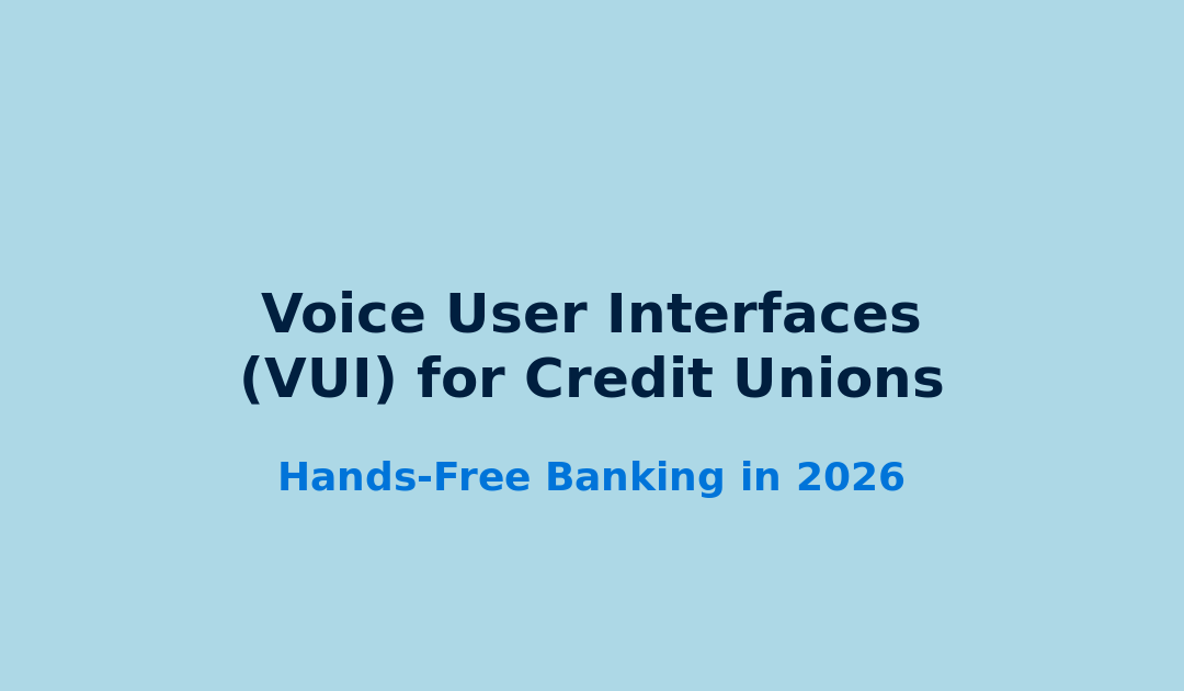 Voice User Interfaces (VUI) for Credit Unions: Building Hands-Free Banking Experiences in 2026
