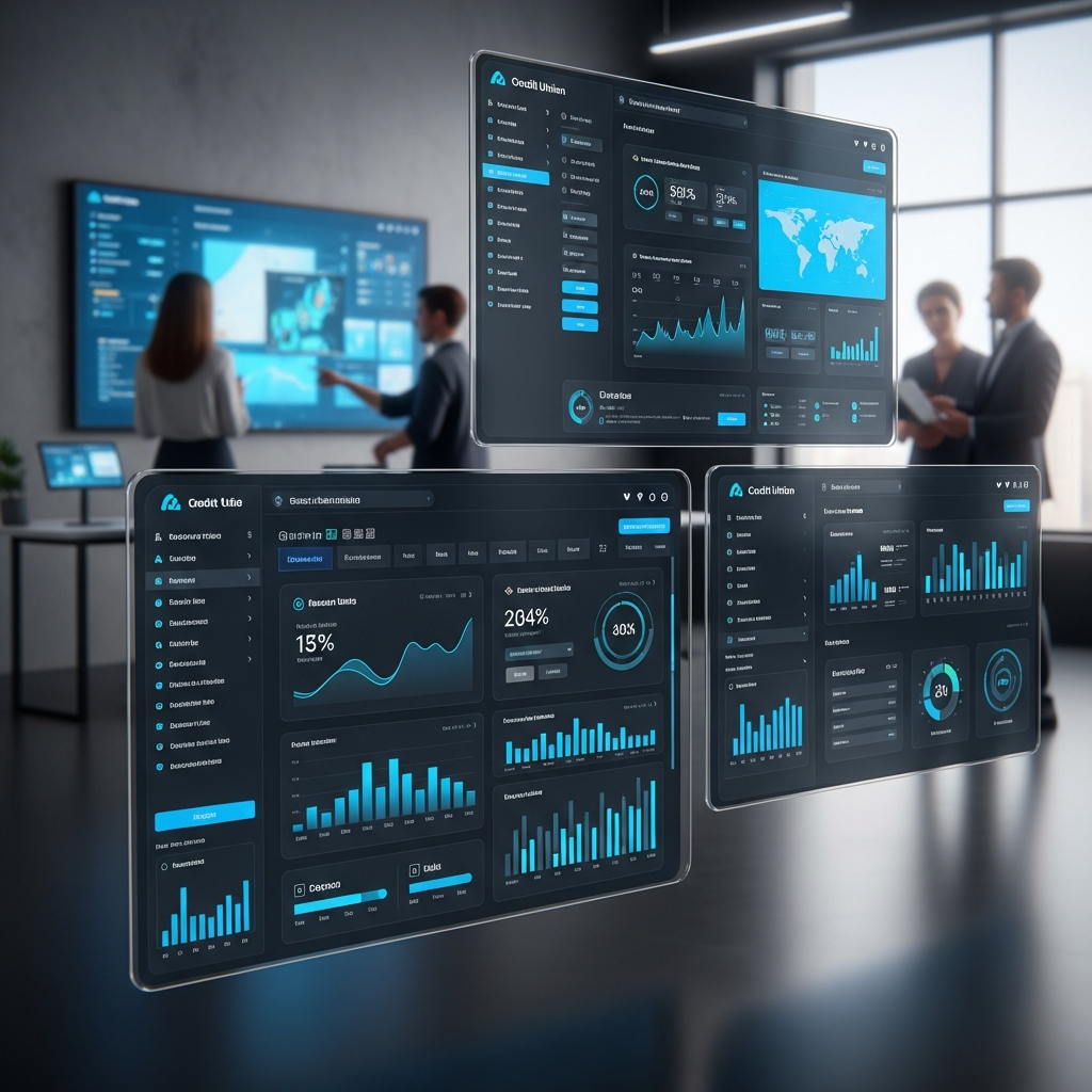 Futuristic Credit Union AI Interface