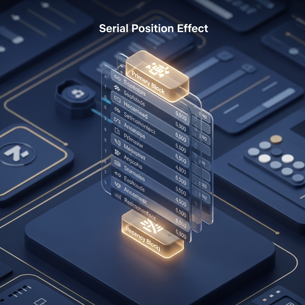 3D Visualization of Serial Position Effect in Fintech UI