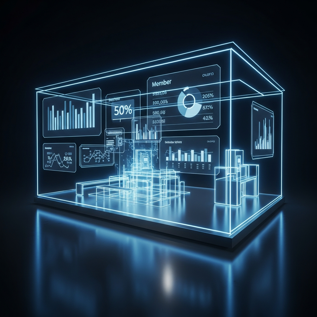 Futuristic Credit Union Digital Interface Blueprint