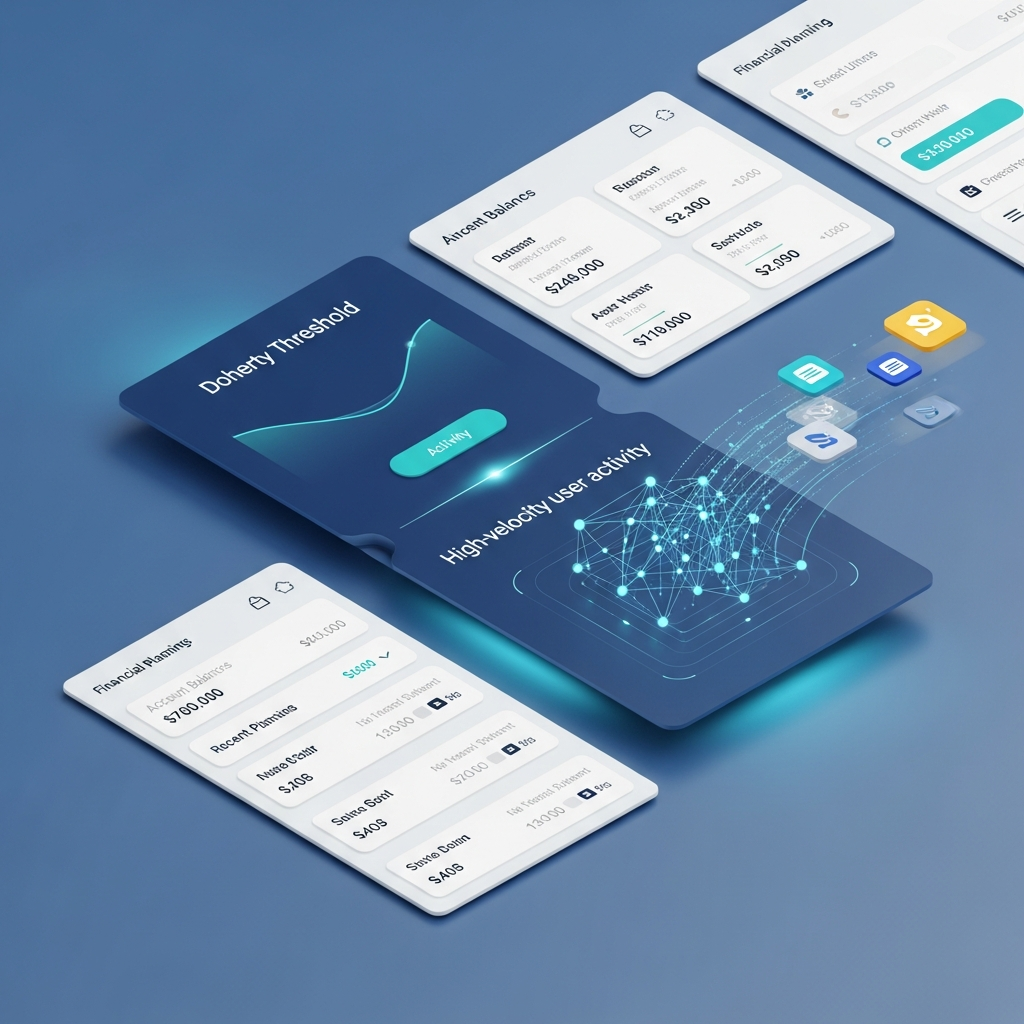 Futuristic fintech dashboard displaying AI-driven predictive loading