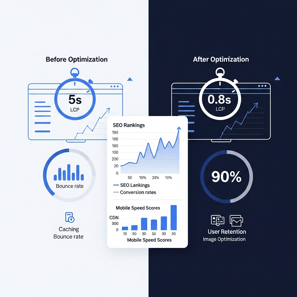 Before and After Credit Union Website Performance Optimization