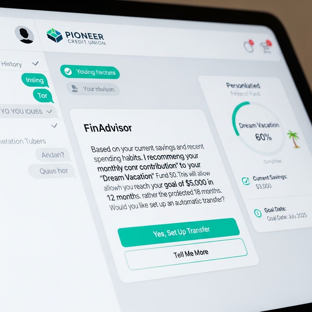 AI chatbot interface showing personalized financial advice