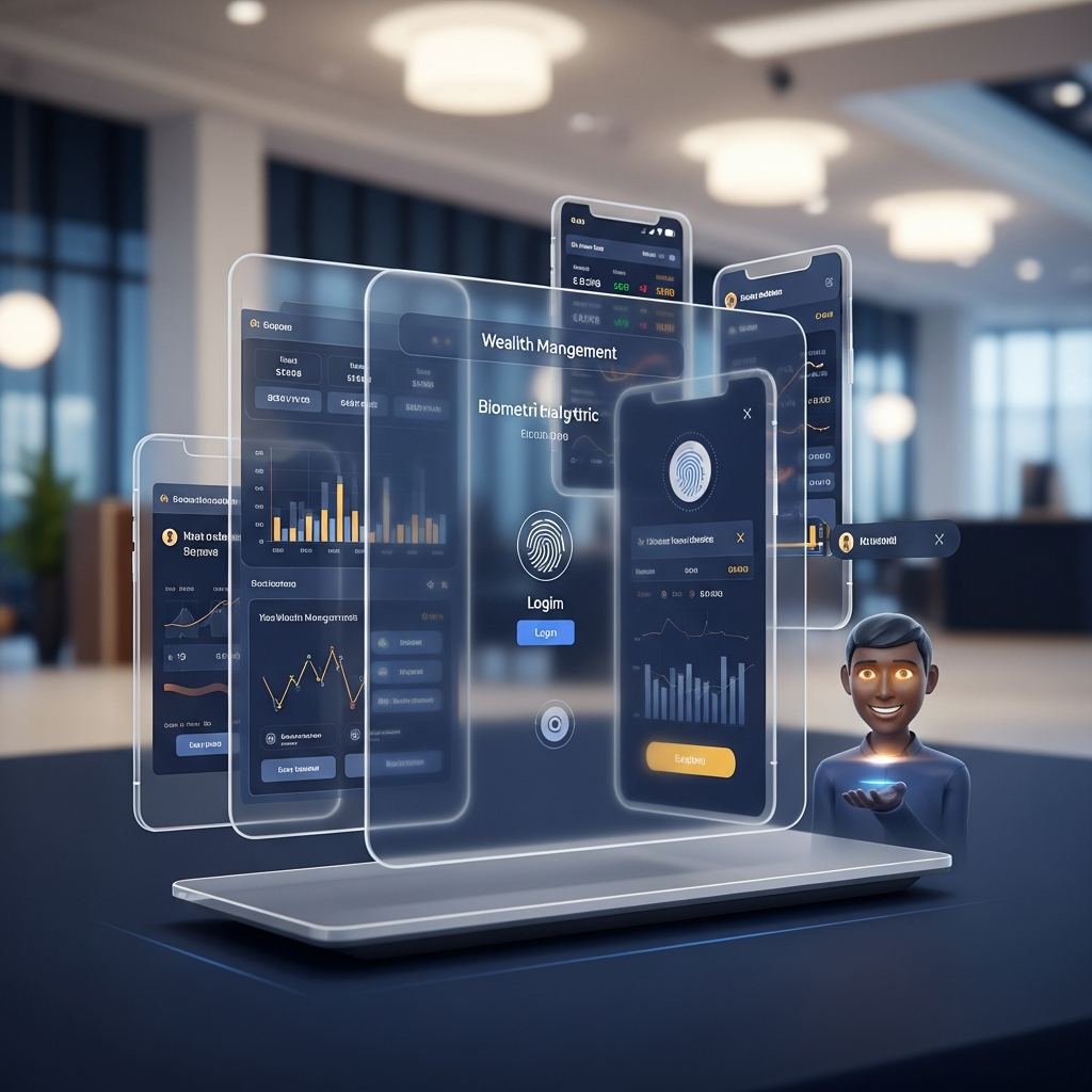 2026 Credit Union Digital Branch Interface with Glassmorphism Design