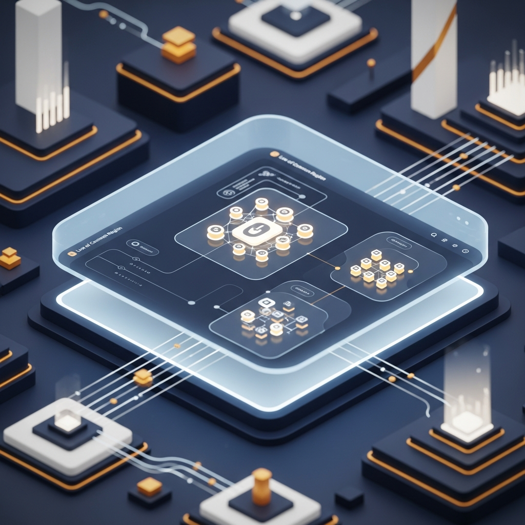 Futuristic Credit Union Digital Interface Grouping