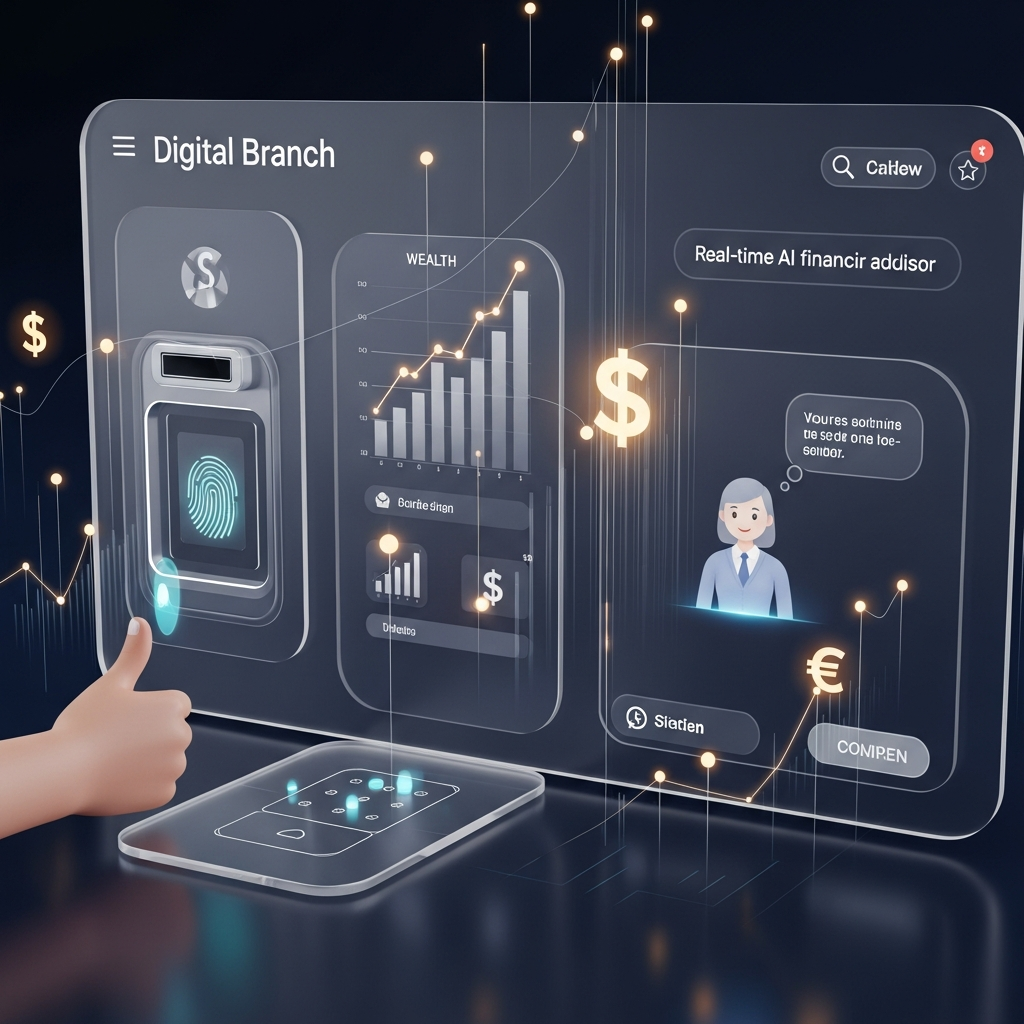 Futuristic Digital Branch Interface