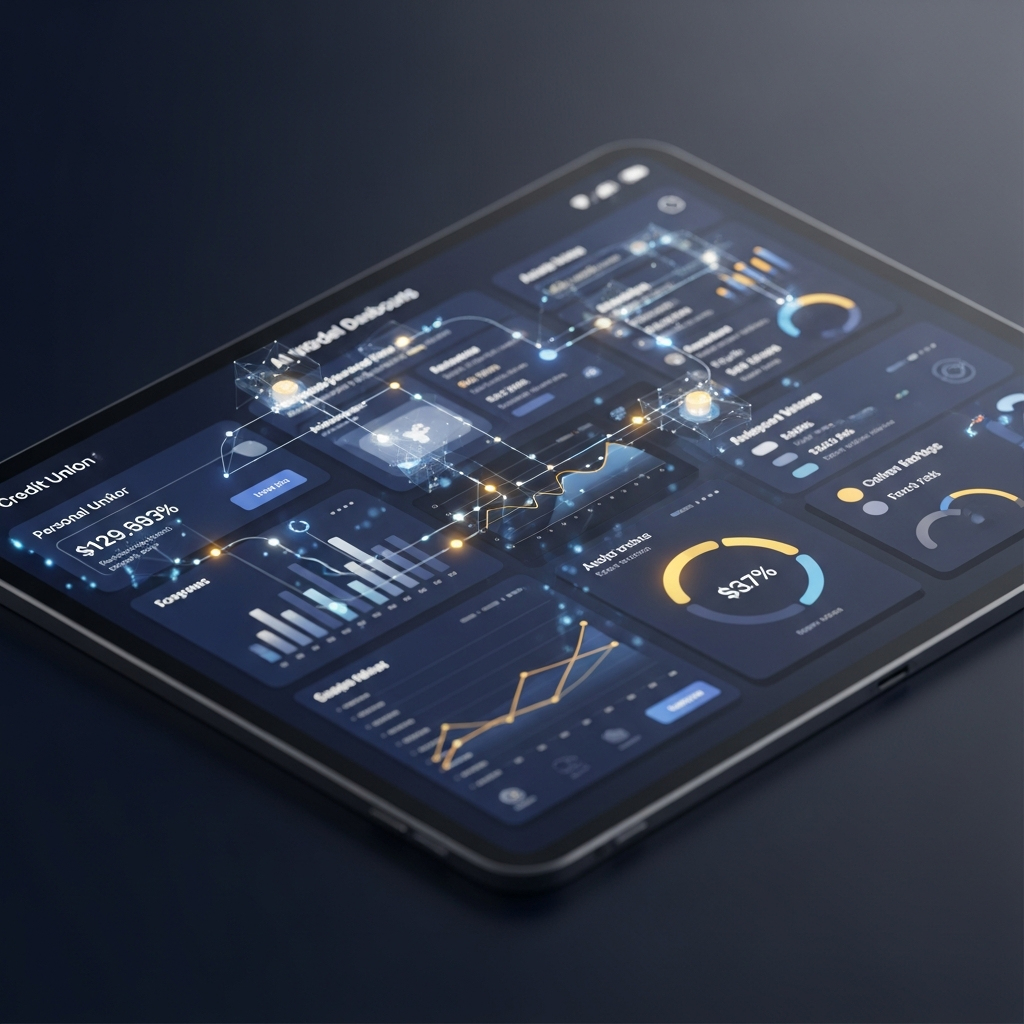 Futuristic Digital Branch Interface Illustration