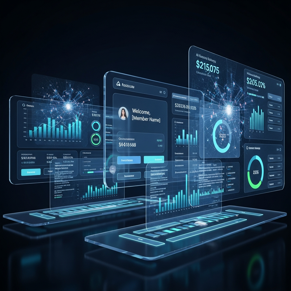 Futuristic Credit Union Digital Dashboard