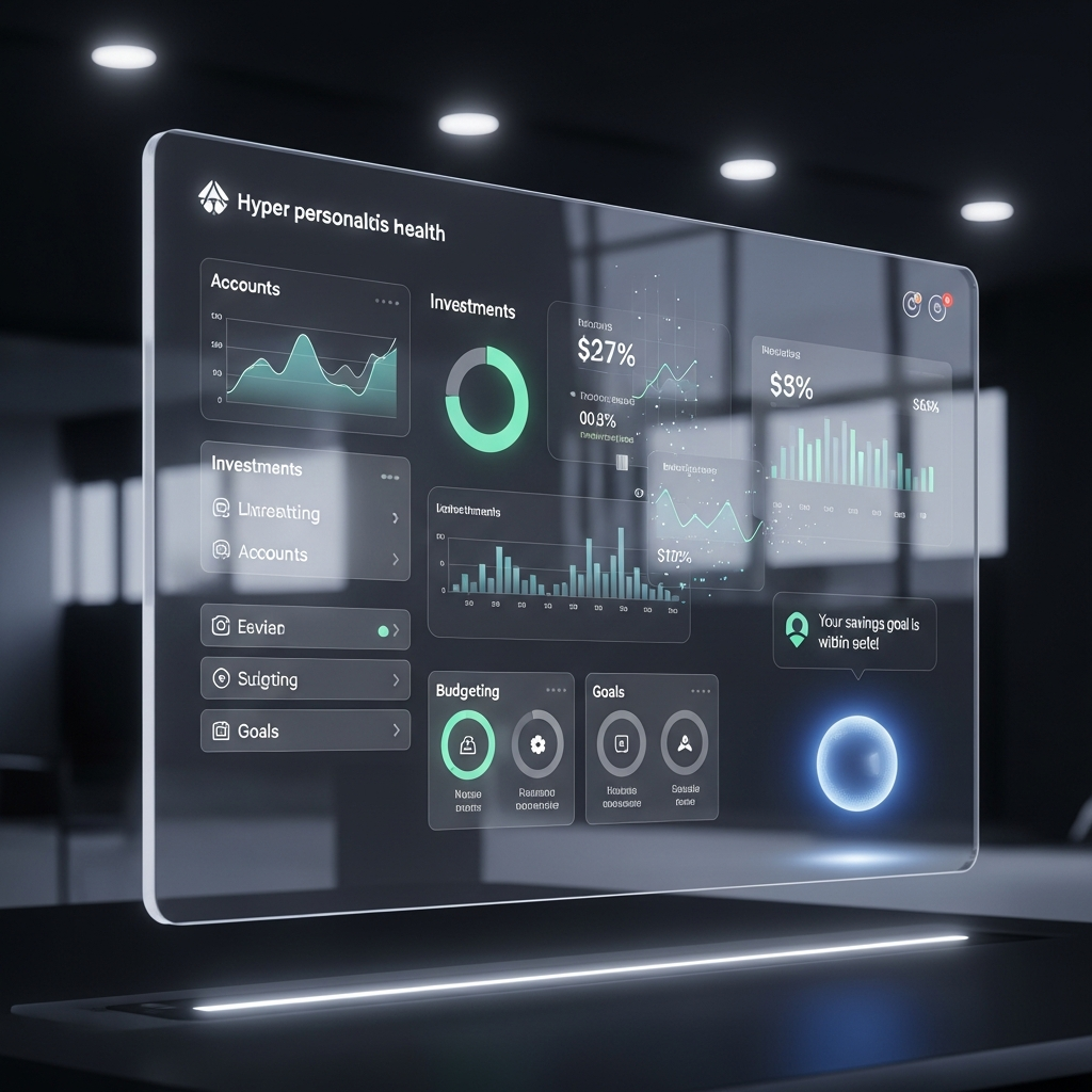 Futuristic Credit Union Digital Branch Interface