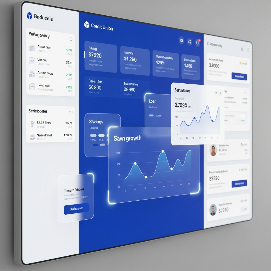 Futuristic Credit Union UI Concept 2026