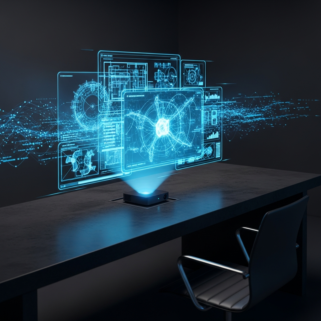 Futuristic UI dashboard representing low cognitive load and high-velocity digital transformation