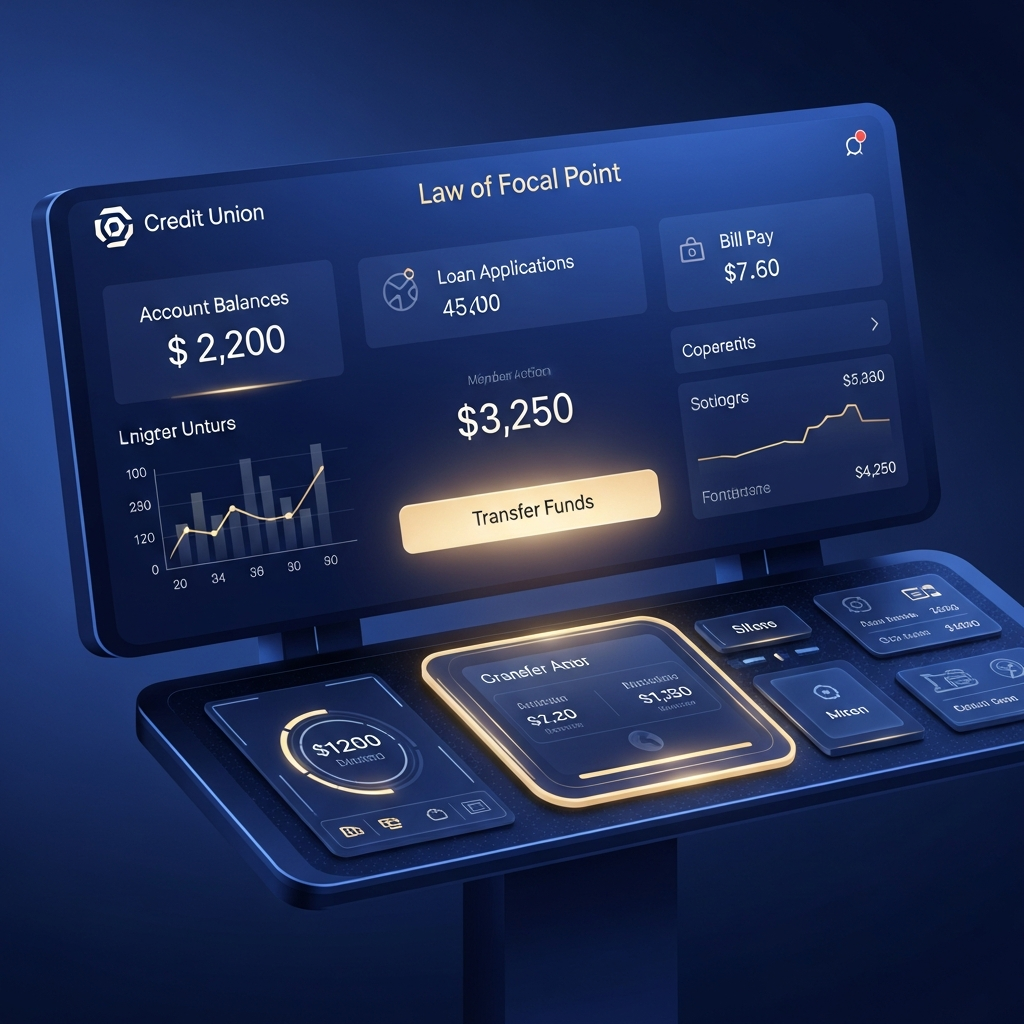 Strategic use of whitespace and contrast in modern financial UI