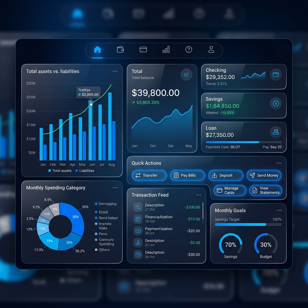 High-Performance Credit Union Dashboard UX