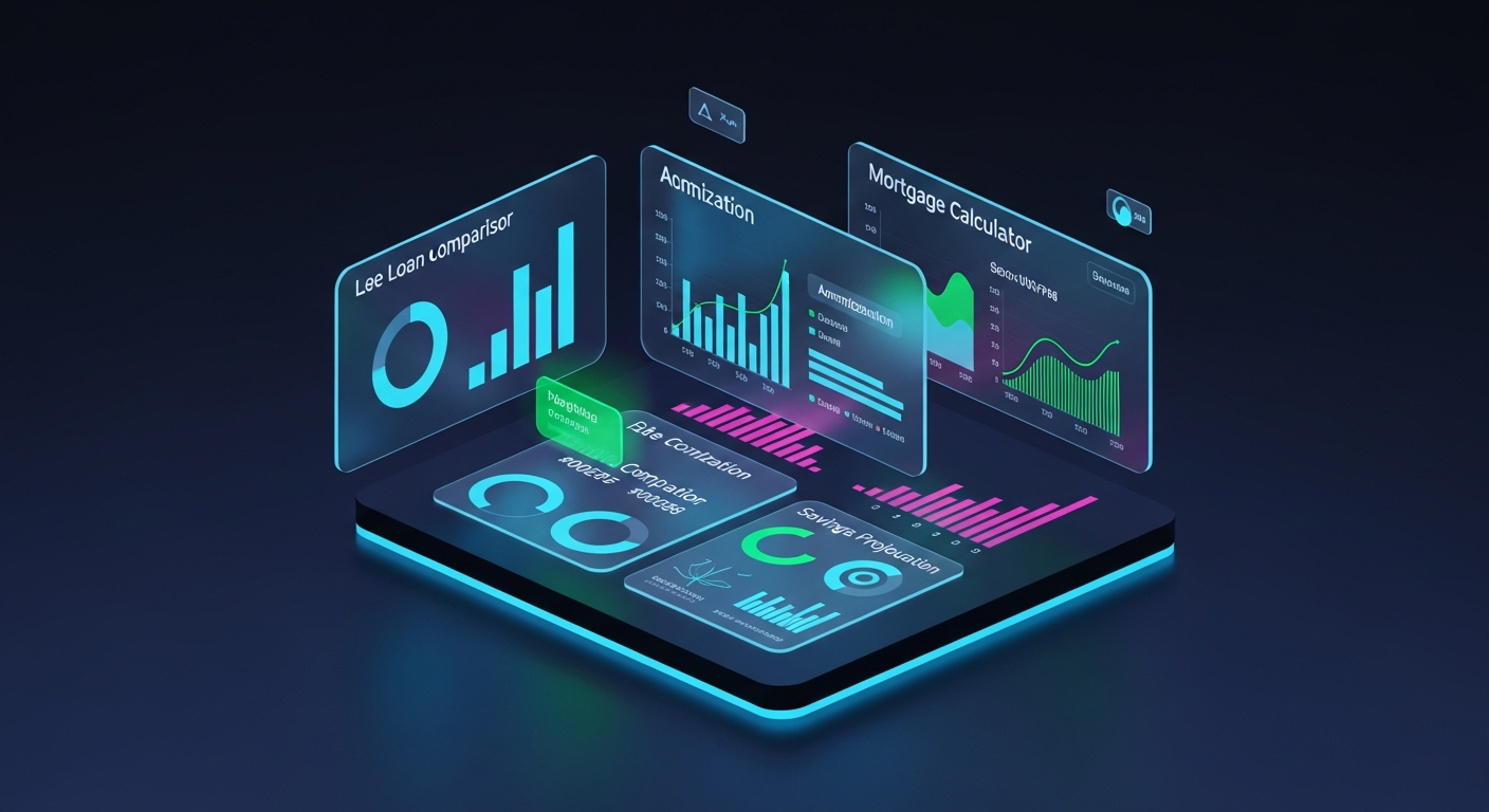 Modern savings projection interface with retirement planning tools and financial wellness tracking