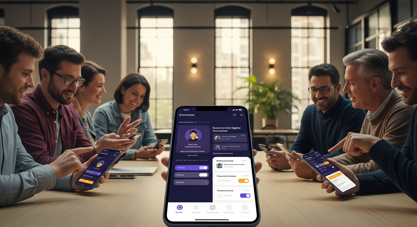 A screen showing a personalized security dashboard for a credit union member, featuring customizable alert settings, recent activity, and secure device management options, all presented with clear, intuitive design and warm, inviting colors, indicative of a user-centric approach.