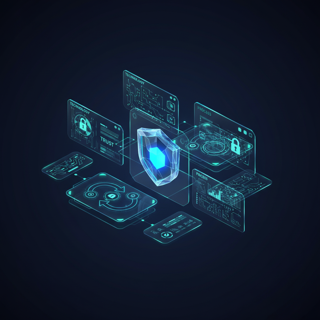 Cybersecurity and Trust - concept illustration