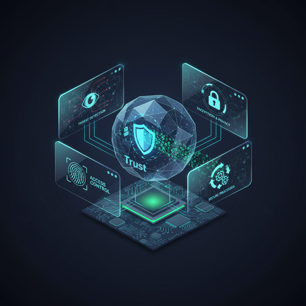 Cybersecurity and Trust - concept illustration