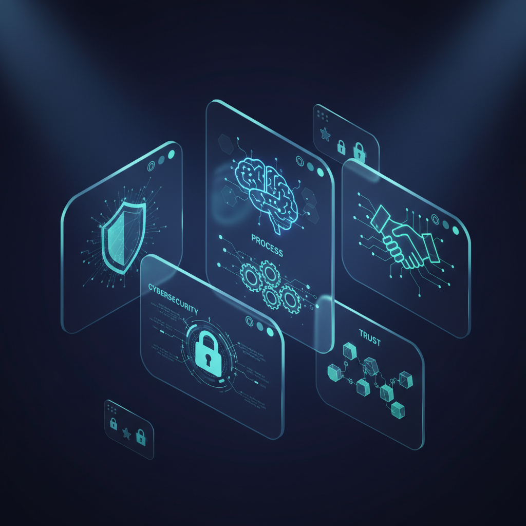 Cybersecurity and Trust - concept illustration