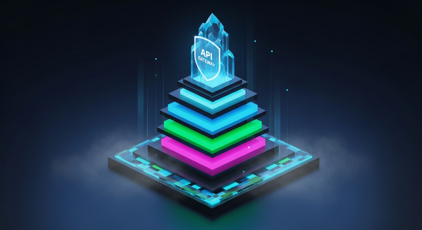 Credit union technology infrastructure showing connected banking platform layers and secure data systems in a modern financial environment