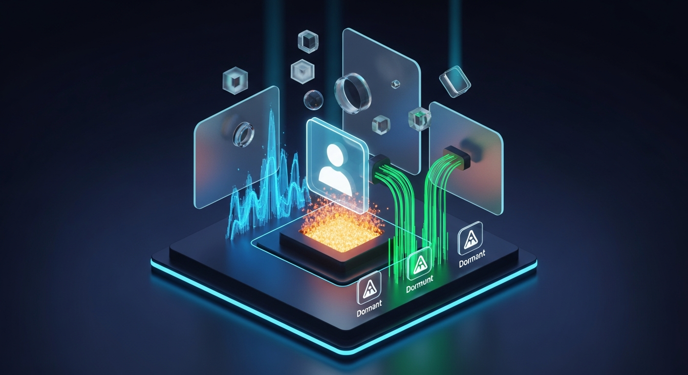 Warm editorial photograph of credit union member re-engagement analytics dashboard with data charts and engagement metrics