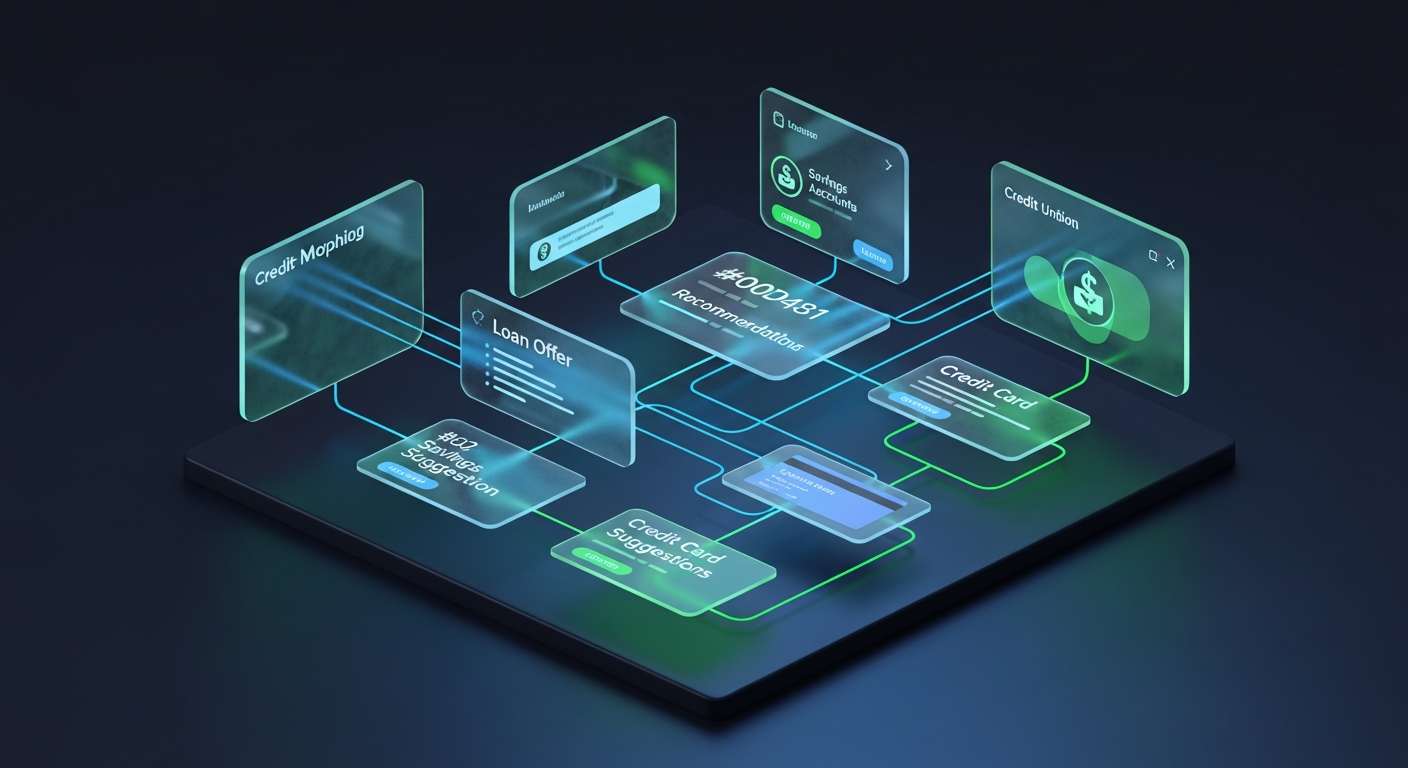 Credit union data analytics dashboard displaying member segmentation and behavioral profiling insights