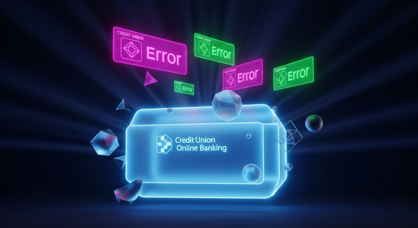 Credit union member using smartphone banking app in a warmly lit modern living room setting