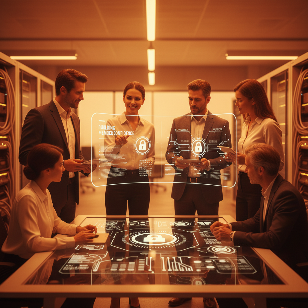 Cybersecurity and Trust: Building Member Confidence in a Digital World - concept illustration
