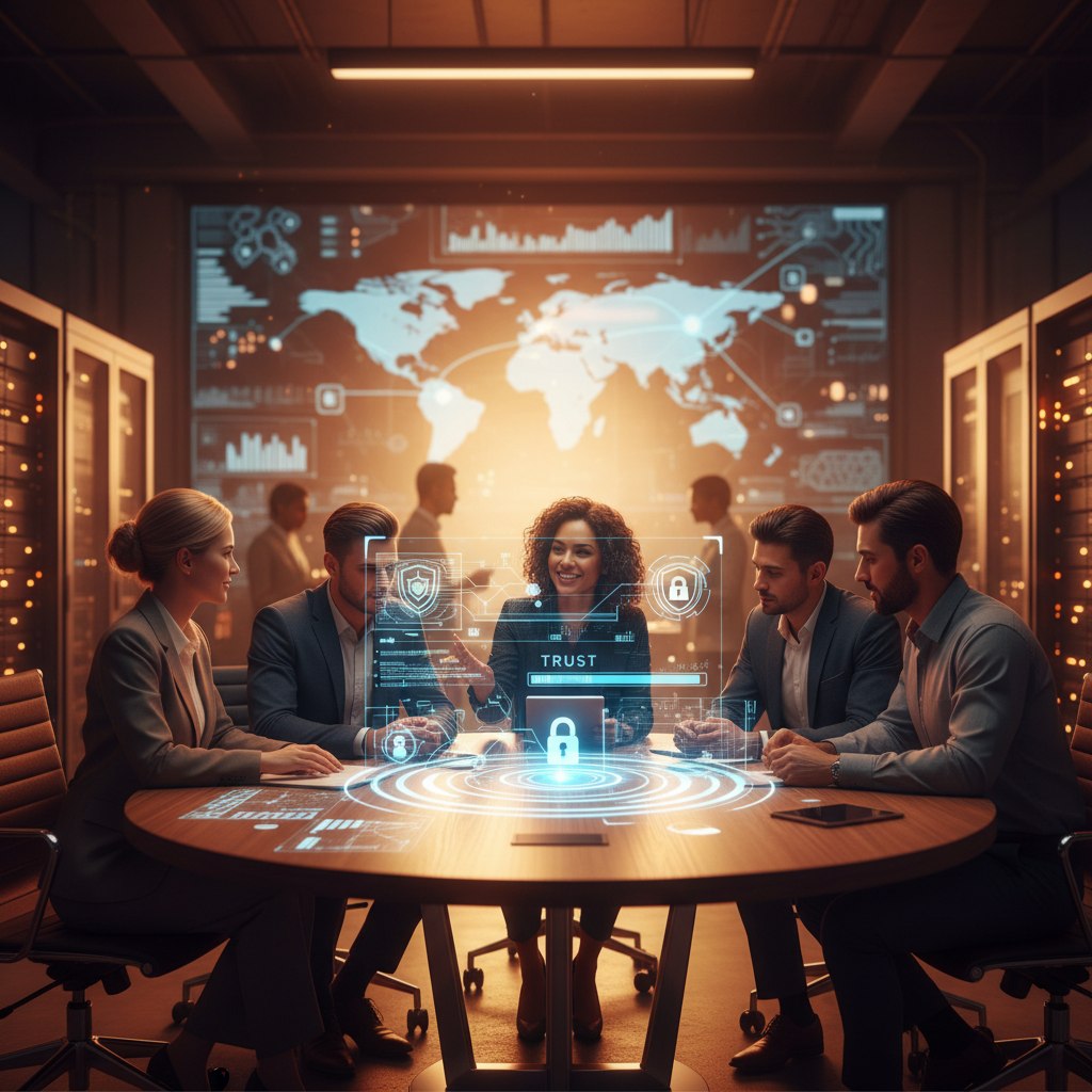 Cybersecurity and Trust: Building Confidence in the Digital Journey - concept illustration