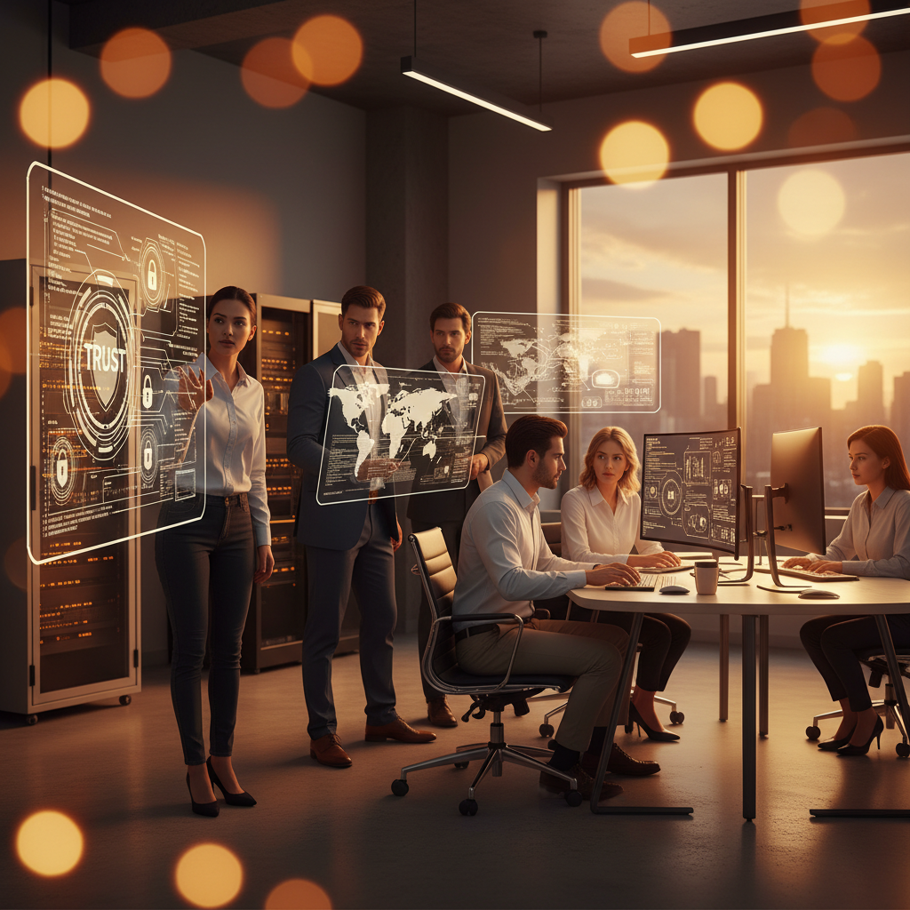 Cybersecurity and Trust: Building Confidence in Digital Journeys - concept illustration