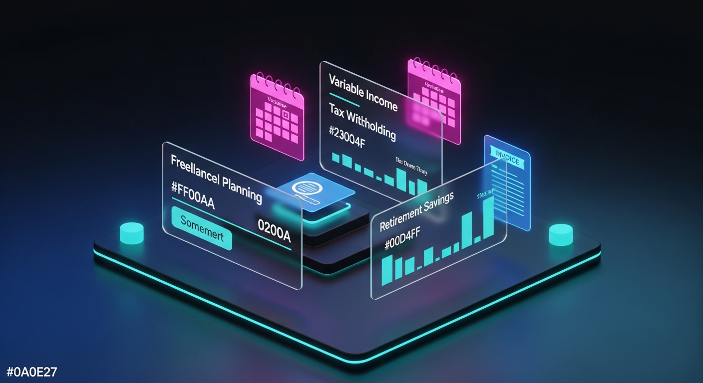 Professional credit union digital banking dashboard for freelance financial management with income tracking and expense tools