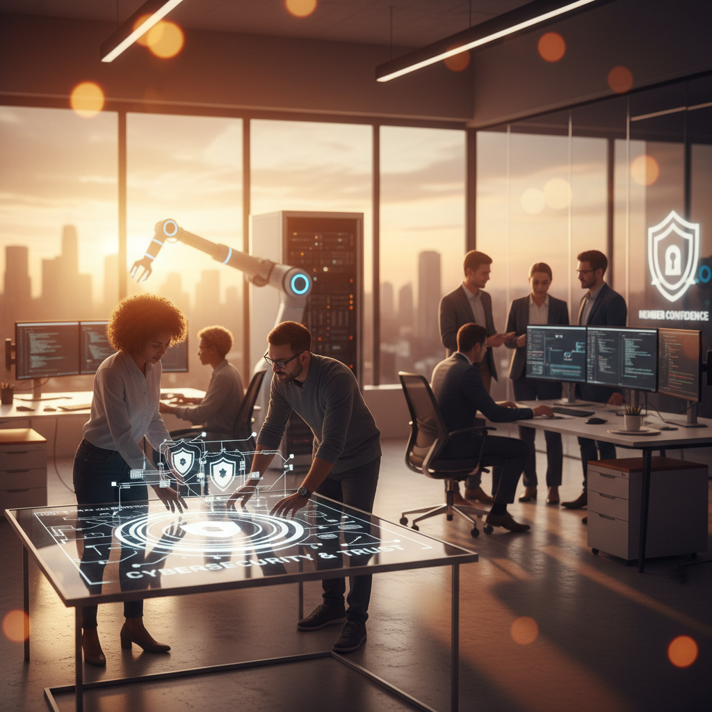 Cybersecurity and Trust: Building Member Confidence - concept illustration