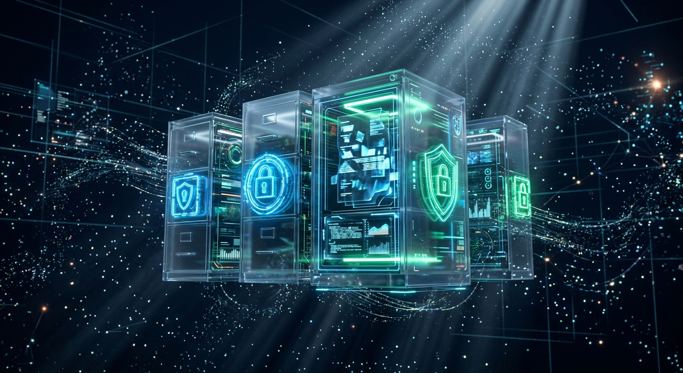 Secure digital document vault with organized account statements and tax forms
